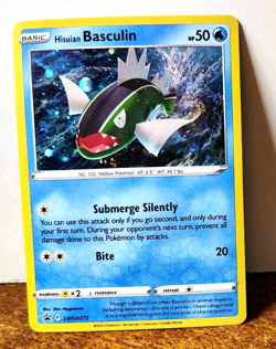POKEMON HISUIAN BASCULIN SWSH273 COSMOS HOLO BLACK STAR PROMO LP - Image 1