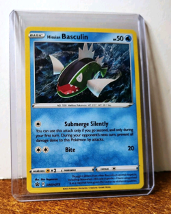 POKEMON HISUIAN BASCULIN SWSH273 COSMOS HOLO BLACK STAR PROMO LP - Image 4