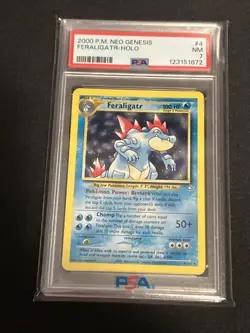 2000 Pokemon Neo Genesis Feraligatr Holo #4/111 PSA 7 - Image 1