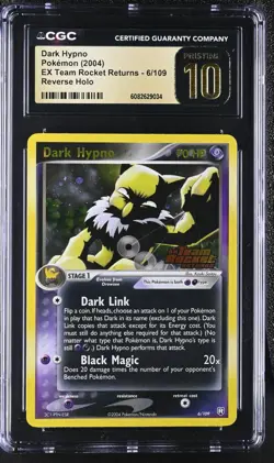 Pokemon Dark Hypno 6/109 Reverse Holo EX Team Rocket Returns - CGC 10 PRISTINE - Image 1