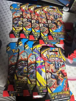 NEW Sealed Pokemon TCG Mega Evolution Sleeved Booster Packs - x10 Booster Packs - Image 1