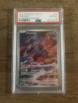 2023 POKEMON PAR EN-PARADOX RIFT ILLUSTRATION RARE #199 GROUDON PSA 10 - Image 1