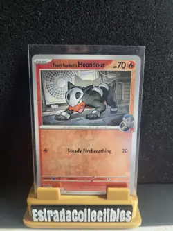 Pokemon TCG Destined Rivals - Team Rocket's Houndour - 037/182 (Reverse Holo) NM - Image 1