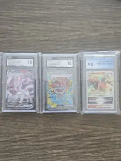 Pokemon TCG Graded Cards - Japanese - Charizard Vstar, Hearthflame Mask, Sylveon - Image 1