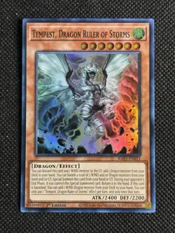 YuGiOh! - Tempest, Dragon Ruler of Storms RA03-EN011 Super Rare 1st Edition NM - Image 1