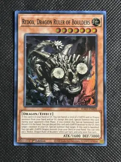 YuGiOh! - Redox, Dragon Ruler of Boulders RA03-EN008 Super Rare 1st Edition NM - Image 1