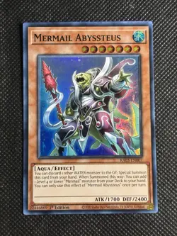 YuGiOh! - Mermail Abyssteus RA03-EN007 Super Rare 1st Edition Near Mint - Image 1