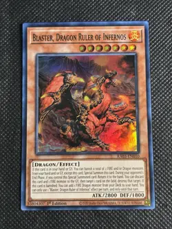YuGiOh! - Blaster, Dragon Ruler of Infernos RA03-EN010 Super Rare 1st Edition NM - Image 1