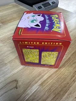 1999 Burger King Pokemon 23K Plated Gold JIGGLYPUFF Card Box Sealed #39 - Image 2