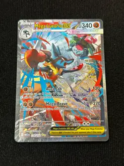 Mega Lucario Ex Alternate Art 179/132 Mega Evolution Secret Rare Pokemon Card NM - Image 1