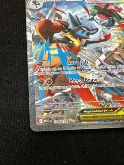 Mega Lucario Ex Alternate Art 179/132 Mega Evolution Secret Rare Pokemon Card NM - Image 2