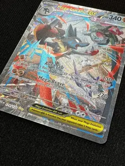 Mega Lucario Ex Alternate Art 179/132 Mega Evolution Secret Rare Pokemon Card NM - Image 3