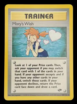 Pokemon TCG Trainer Card Misty's Wish 108/132 Gym Trainers - Image 1