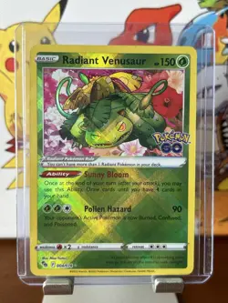 🔹Radiant Venusaur 004/078 Holo Rare Card🔹Pokemon Go TCG - Image 1