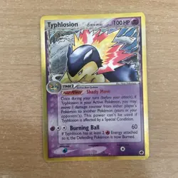 Pokemon TCG Typhlosion EX Dragon Frontiers Holo Rare Card 12/101 Delta Species - Image 1