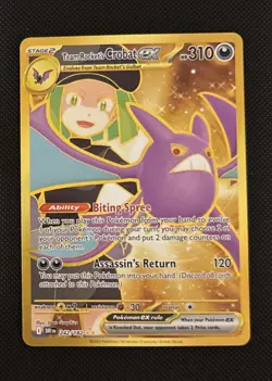Pokemon Team Rockets Crobat EX Card 242/182 Scarlet Violet, Destined Rivals - Image 1