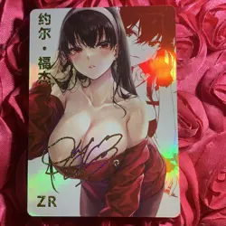 YOR FORGER SPY X FAMILY Goddess ZR Portrait Waifu Anime Holo Girl Card - Image 1