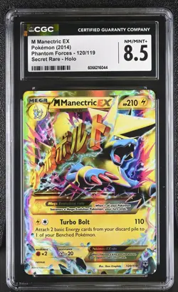 CGC 8.5 M Manectric EX 2014 Phantom Forces 120/119 Secret Rare Holo Pokemon Card - Image 1