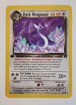 Dark Dragonair 33/82 NM-LP 1st Edition 2000 Pokemon Team Rocket WOTC VTG Card - Image 1