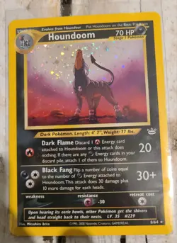 Houndoom Neo Revelation - Holo Rare 8/64 SWIRL- Pokemon Card - Image 1