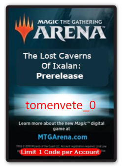 The Lost Caverns Of Ixalan (LCI) MTG Arena Prerelease Code Card for 6 Boosters - Image 1