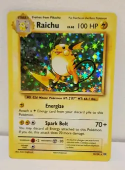 Raichu LV.40 36/108 XY: Evolutions Holo Rare Pokemon Card - Image 1