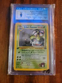 Pokemon TCG Erika's Venusaur Gym Challenge Holo Card 4/132 1st Edition CGC 9 MT - Image 1