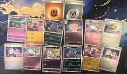 12 Chinese Pokemon Stamped Gem Pack Vol 3 + 2 Holo Non stamped Energy Cards Lot - Image 1