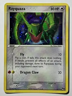 Rayquaza 3/17 (MP/BENT) Cosmos Holo Pop Series 1 2006 Pokemon Card - Image 1