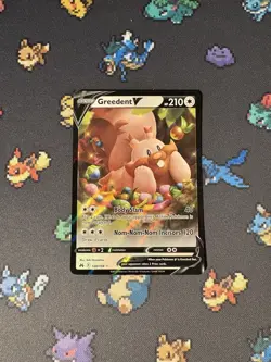 Pokemon Cards Greedent V 120/159 Ultra Rare Crown Zenith - (NM) - Image 1