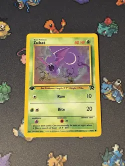 Pokemon Cards Zubat 70/82 Team Rocket FIRST EDITION WOTC - (LP) #2 - Image 1