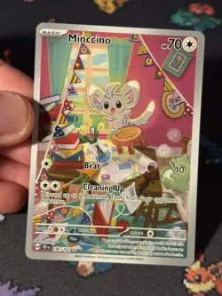 Pokemon Cards Minccino 182/162 Illustration Rare Temporal Forces - (NM) - Image 2