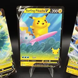 Pokemon Pikachu 3 Card Lot Promo Holo Surfing Pikachu - Image 3