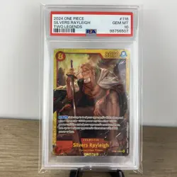 PSA 10 2024 ONE PIECE Card SILVERS RAYLEIGH OP08-118 SEC TWO LEGEND - Image 1