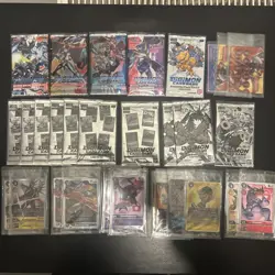 Digimon TCG Bandai - Mixed Sealed Card and Packs Bundle - 30 Items/Cards/Packs - Image 1