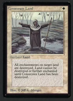 ***Beta Consecrate Land*** MTG Beta Kid Icarus - Image 1