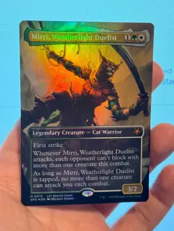 1X FOIL Mirri, Weatherlight Duelist BORDERLESS MINT MTG Magic SPG Cat Commander - Image 1