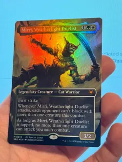 1X FOIL Mirri, Weatherlight Duelist BORDERLESS MINT MTG Magic SPG Cat Commander - Image 2