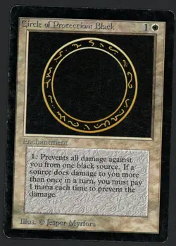 ***Beta Circle of Protection Black*** MTG Beta Kid Icarus - Image 1