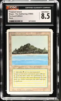 MTG Tropical Island Revised Edition CGC 8.5 Near Mint/MINT+ Dual Land Reserved - Image 1