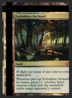***FOIL Forbidden Orchard NFC Miscut (Crease)*** MTG FTV Lands Magic Kid Icarus - Image 1