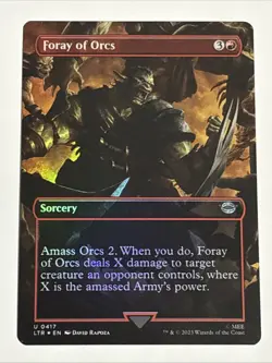 MTG Lord of the Rings Foray of Orcs Borderless Foil 0417 NM - Image 1