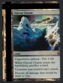 ***FOIL Glacial Chasm NFC Miscut *** MTG FTV Lands Magic Kid Icarus - Image 1