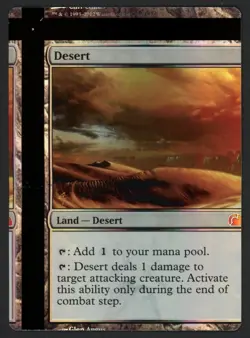***FOIL Desert NFC Miscut (Horizontal Crease)*** MTG FTV Lands Magic Kid Icarus - Image 1