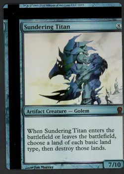 ***FOIL Sundering Titan NFC Miscut*** MTG FTV Relics Magic Kid Icarus - Image 1