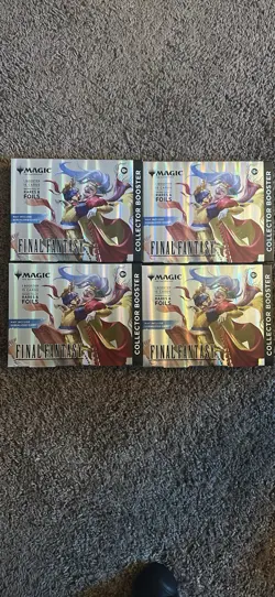Magic the Gathering Final Fantasy Collector Booster OMEGA Box Set of 4 - Image 1