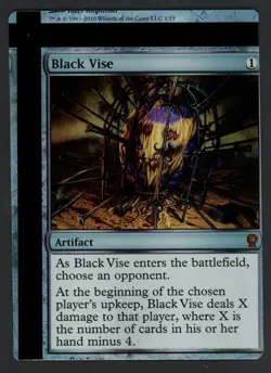 ***FOIL Black Vise NFC Miscut*** MTG FTV Relics Magic Kid Icarus - Image 1