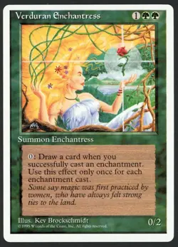 ***Verduran Enchantress*** MTG Alternate 4th Edition Kid Icarus - Image 1