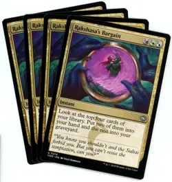 x4 Rakshasa's Bargain - 0214 - Tarkir Dragonstorm - MTG - NM/M - Image 1