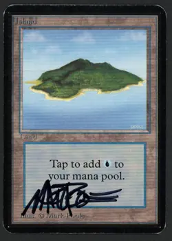***Alpha Island Green Signed*** MTG Alpha Mark Poole Kid Icarus - Image 1